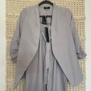 RESET BY JANE 2pc light gray matching blazer and pants